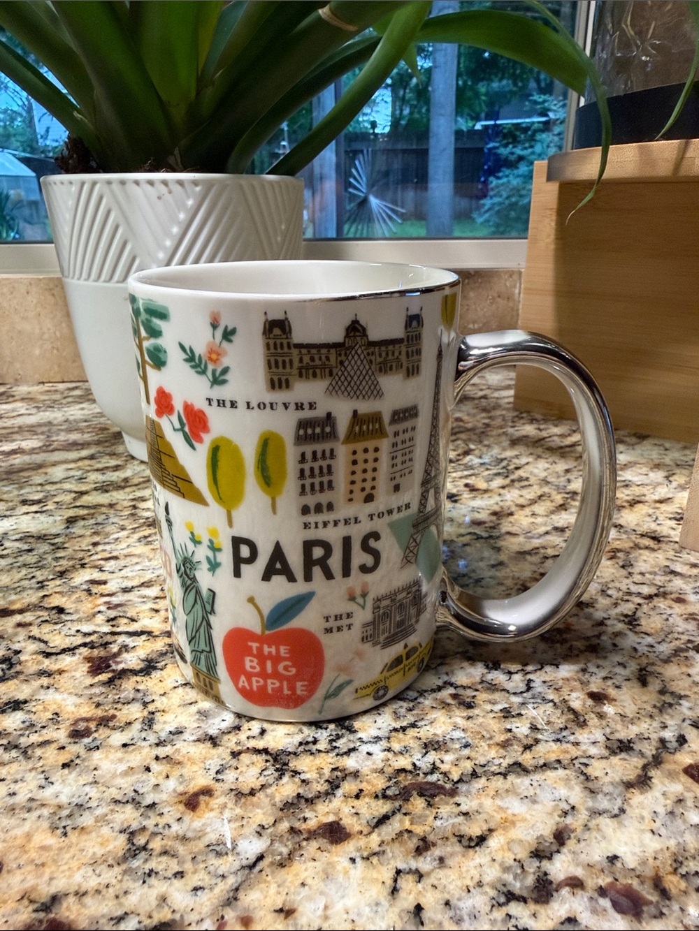 This is a Rifle Paper Co. Bon Voyage porcelain mug